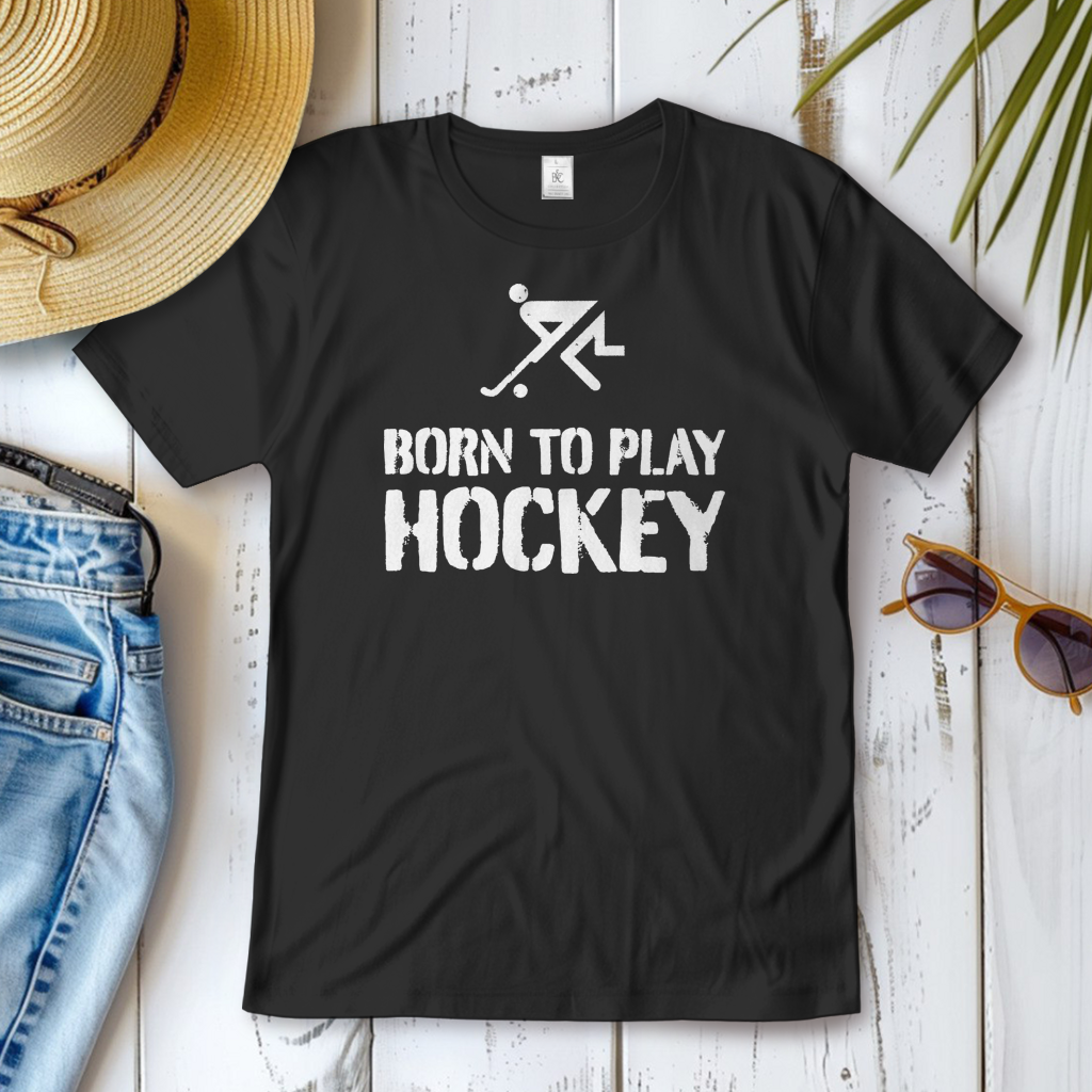 Damen T-Shirt - BORN TO PLAY HOCKEY von ETUF-Shop – Produktansicht 5