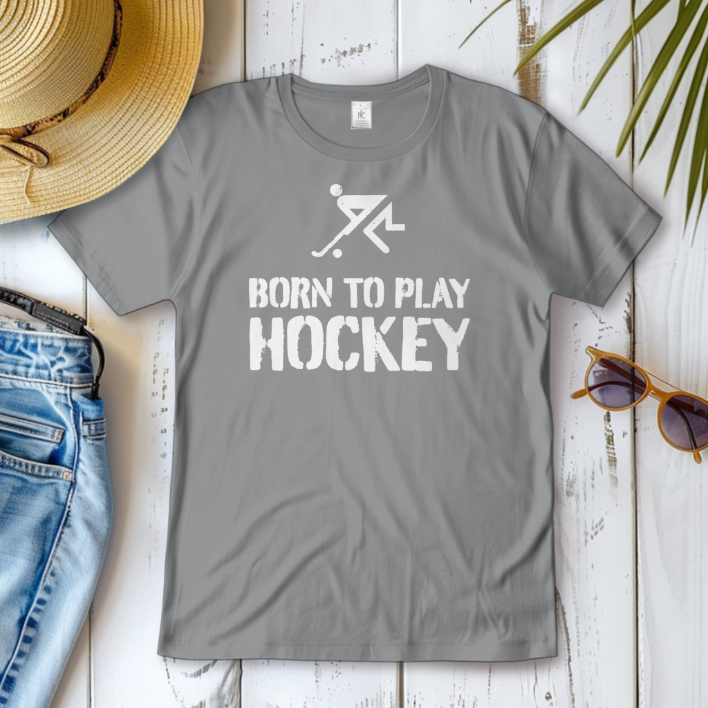 Damen T-Shirt - BORN TO PLAY HOCKEY von ETUF-Shop – Produktansicht 7