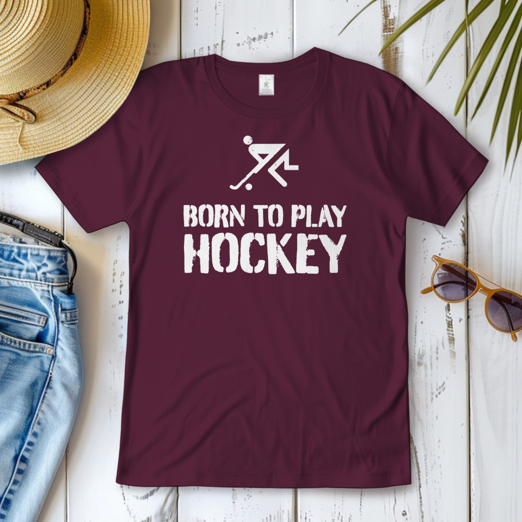 Damen T-Shirt - BORN TO PLAY HOCKEY