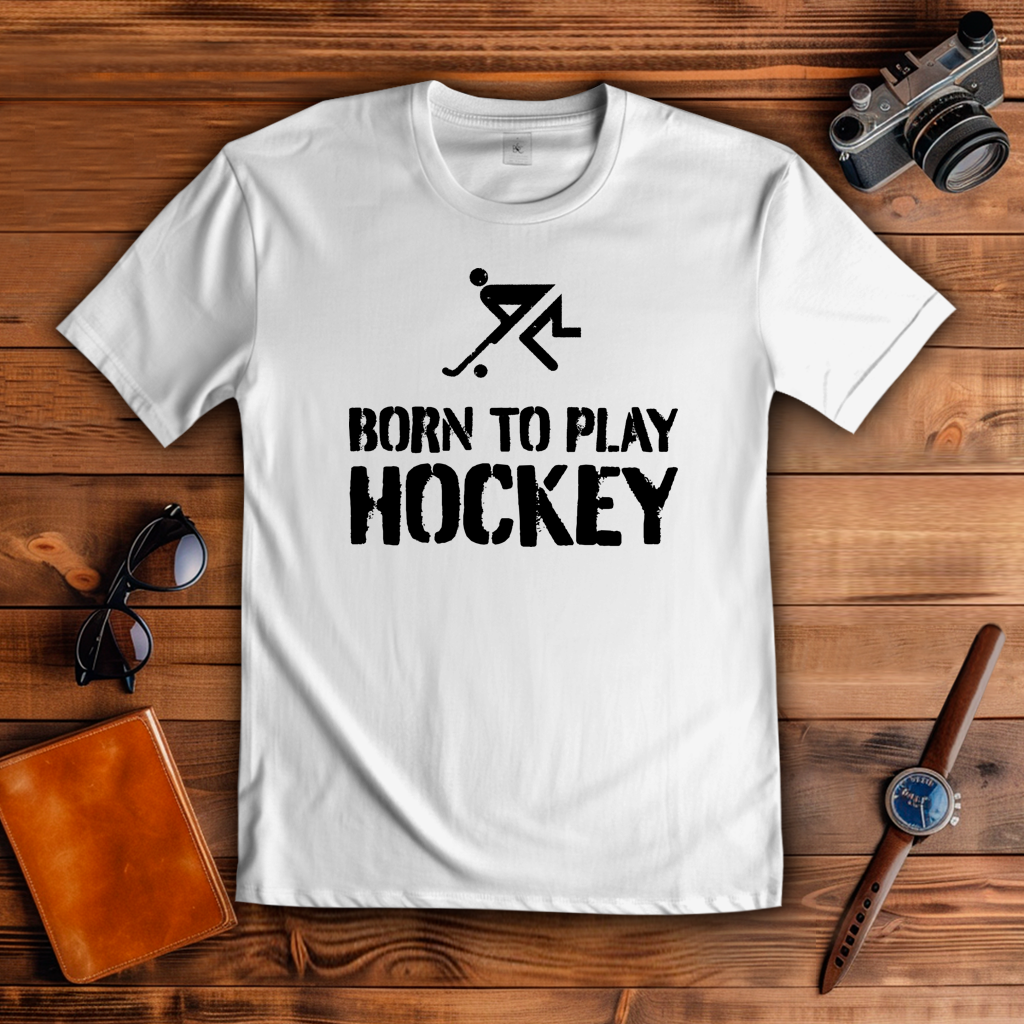 Herren T-Shirt - BORN TO PLAY HOCKEY von ETUF-Shop – Produktansicht 3