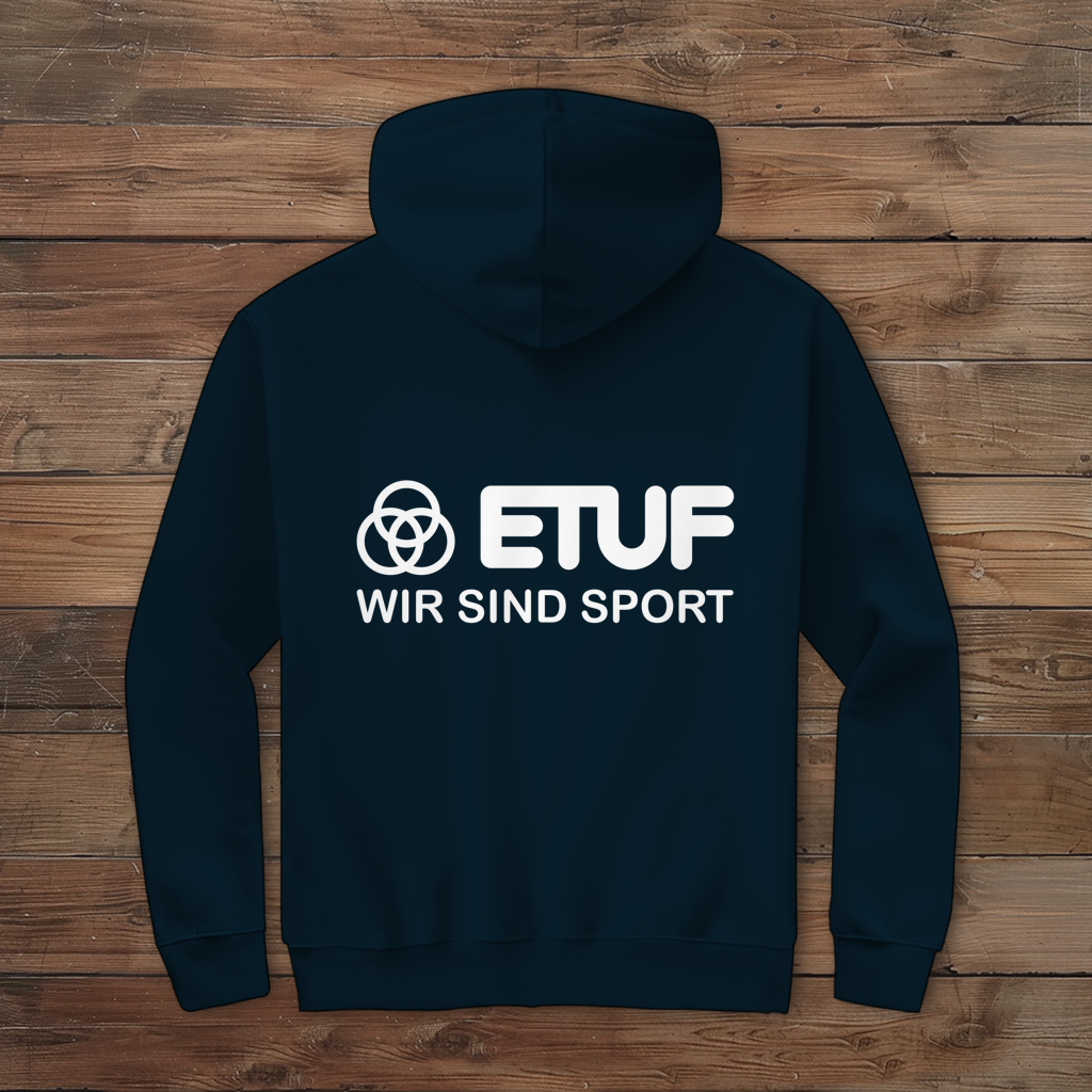 Herren Zipper Hoodie ETUF - WIR SIND SPORT - WHITE