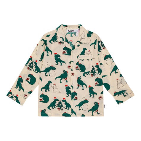 Molo Pyjama Lex Dino Dreams – Kinder-Schlafanzug mit Dinosaurier-Motiv aus Bio-Baumwolle