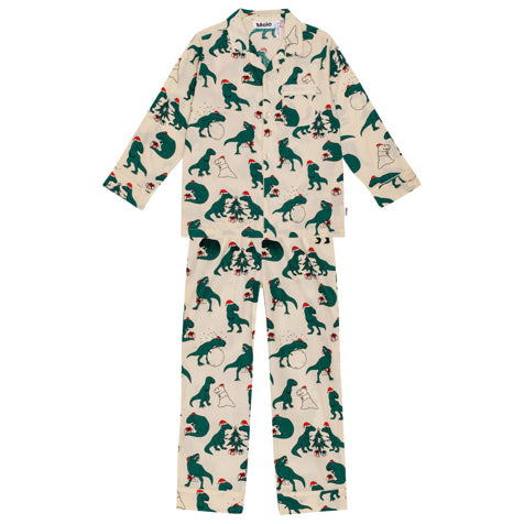 Molo Pyjama Lex Dino Dreams – Kinder-Schlafanzug mit Dinosaurier-Motiv aus Bio-Baumwolle