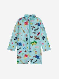 Bobo Choses Baby Funny Insects all over swim overall