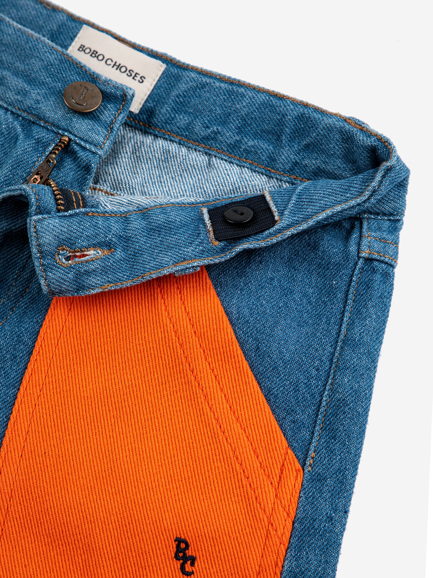 Bobo Choses Color Block denim bermuda shorts