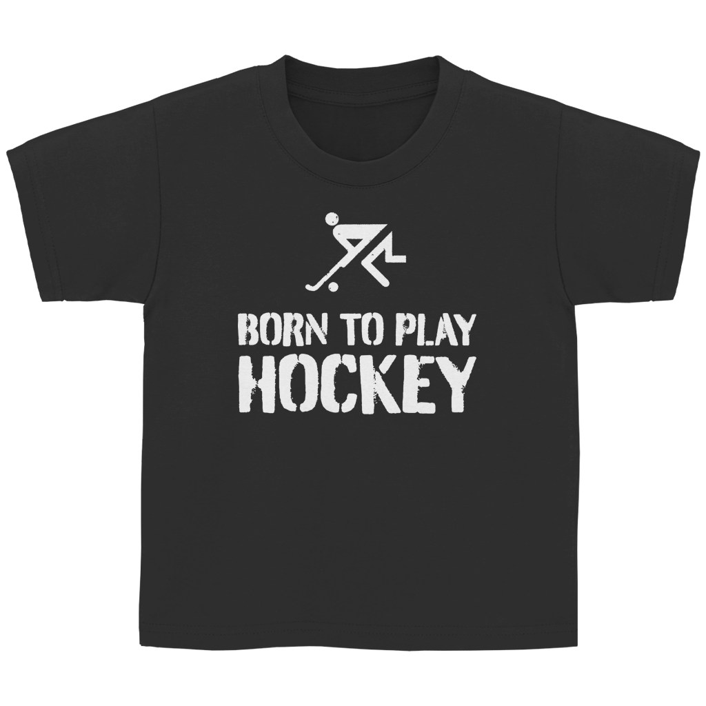 Kinder Basic T-Shirt BORN TO PLAY HOCKEY von ETUF-Shop – Produktansicht 3