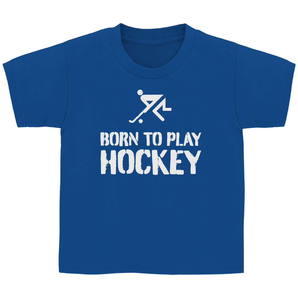 Kinder Basic T-Shirt BORN TO PLAY HOCKEY von ETUF-Shop – Produktansicht 7