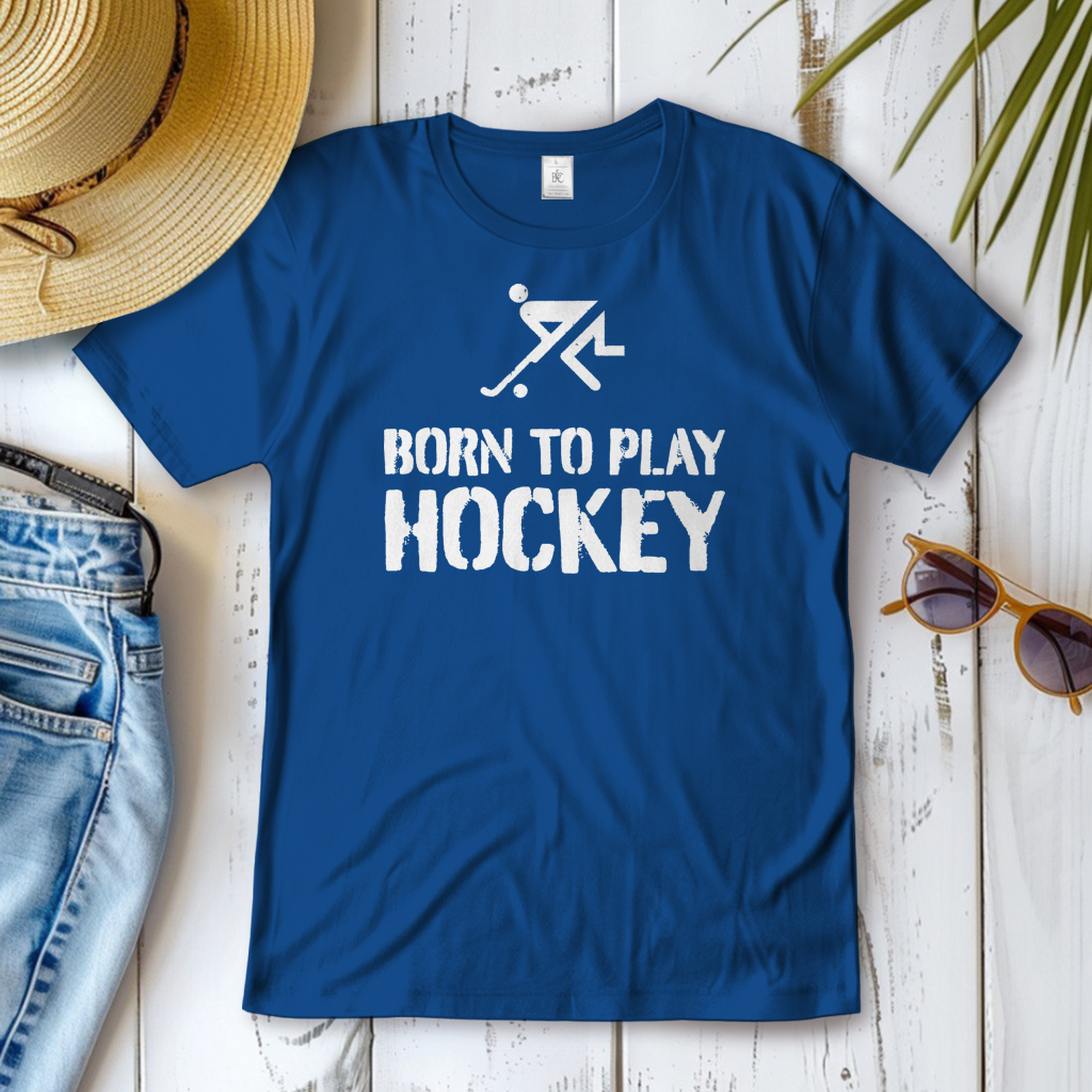 Damen T-Shirt - BORN TO PLAY HOCKEY von ETUF-Shop – Produktansicht 9