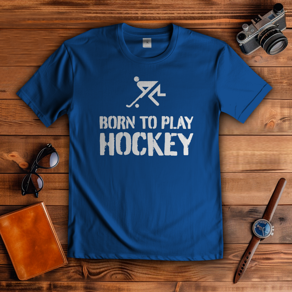 Herren T-Shirt - BORN TO PLAY HOCKEY von ETUF-Shop – Produktansicht 5