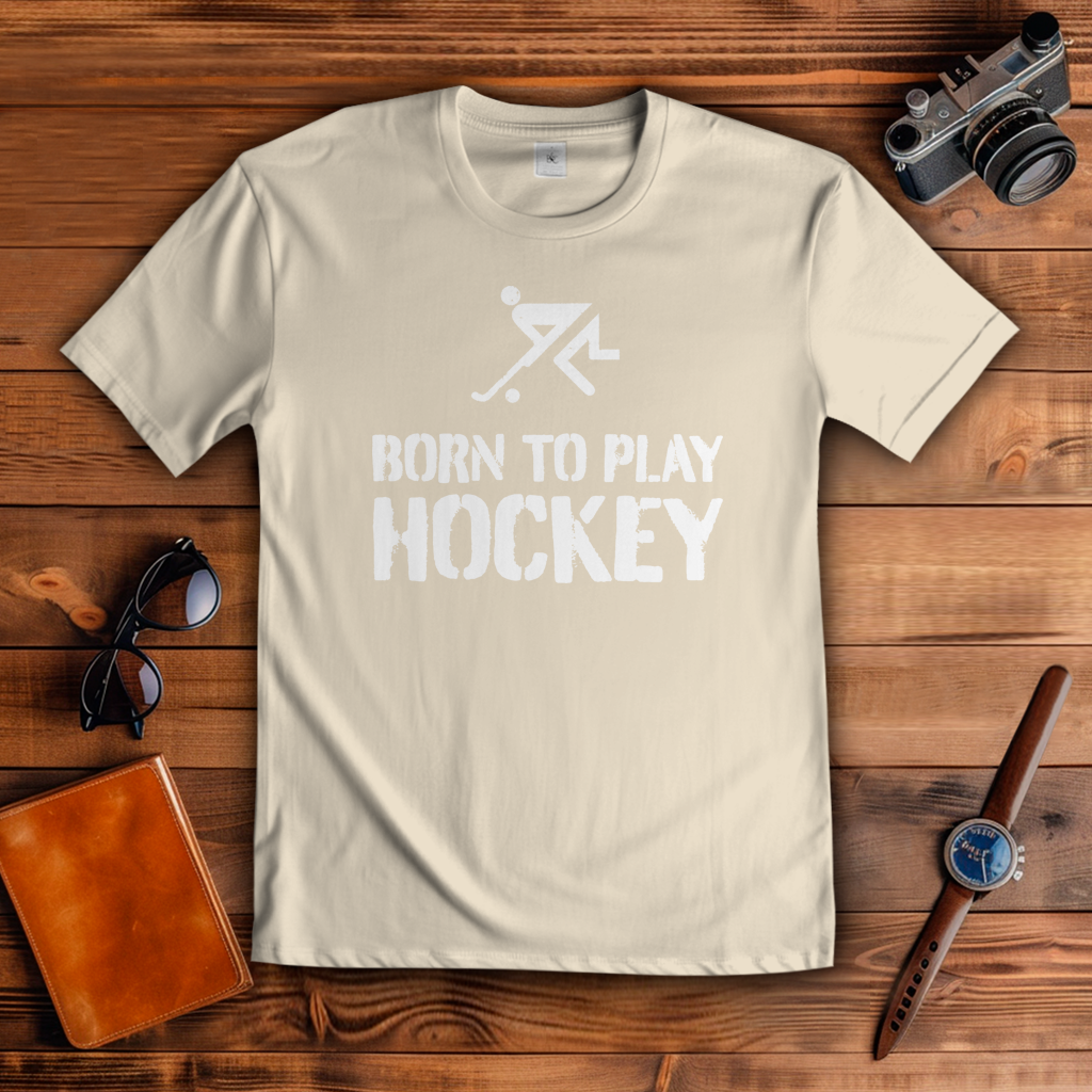 Herren T-Shirt - BORN TO PLAY HOCKEY