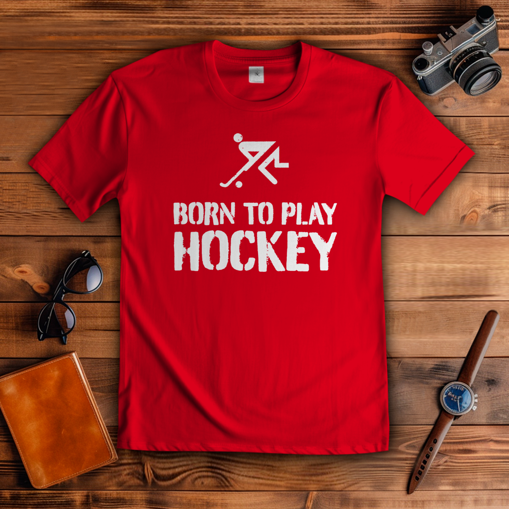 Herren T-Shirt - BORN TO PLAY HOCKEY von ETUF-Shop – Produktansicht 7