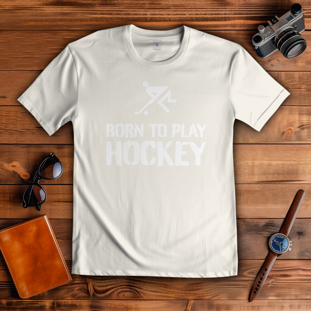 Herren T-Shirt - BORN TO PLAY HOCKEY von ETUF-Shop – Produktansicht 9