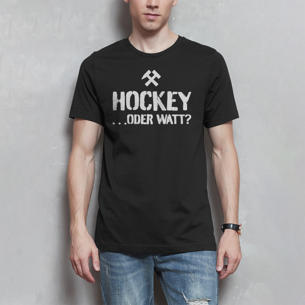 Herren T-Shirt - HOCKEY ...ODER WATT? von ETUF-Shop – Produktansicht 5