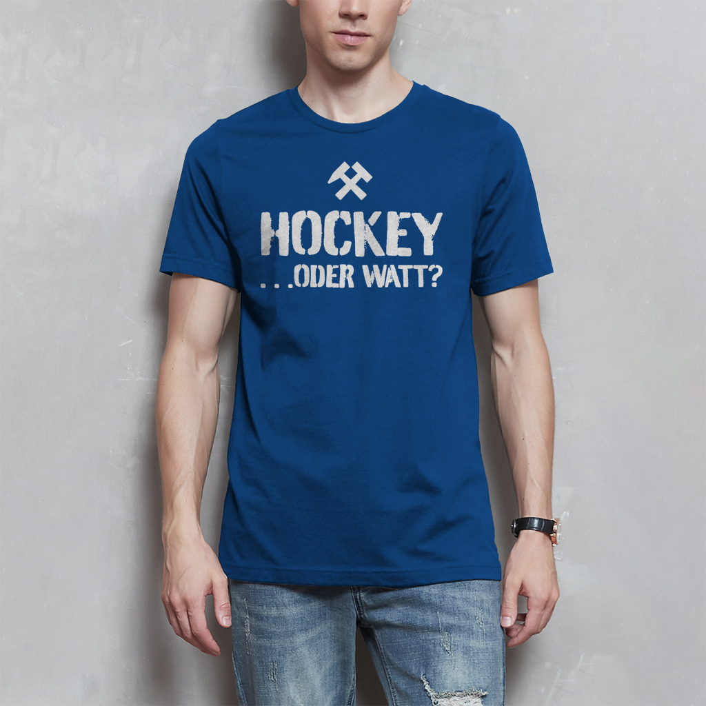 Herren T-Shirt - HOCKEY ...ODER WATT? von ETUF-Shop – Produktansicht 7