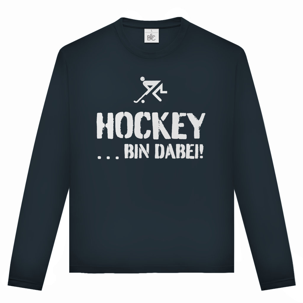 Unisex Langarmshirt - HOCKEY ...BIN DABEI! von ETUF-Shop – Produktansicht 3