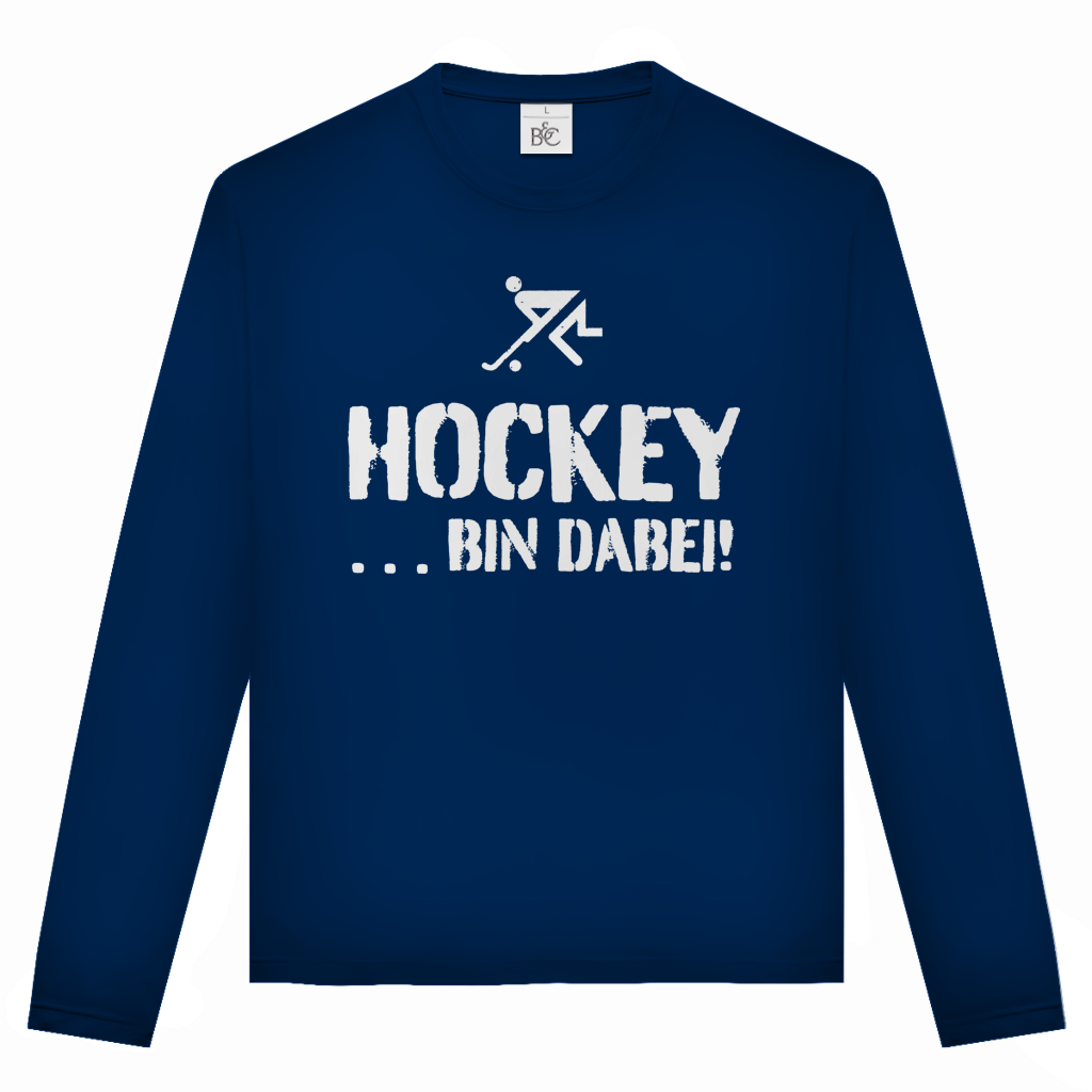 Unisex Langarmshirt - HOCKEY ...BIN DABEI! von ETUF-Shop – Produktansicht 5