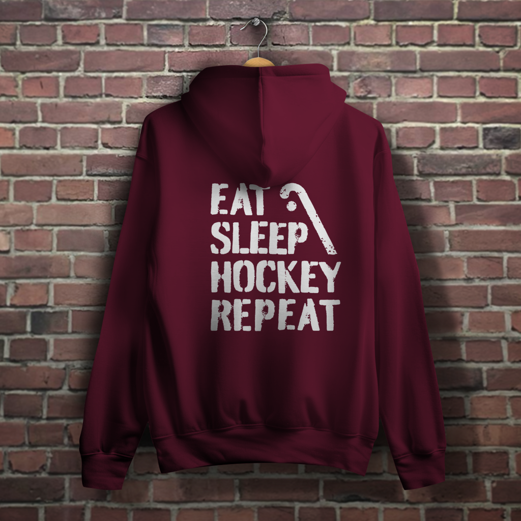 Damen Hoodie - ETUF - EAT SLEEP HOCKEY REPEAT von ETUF-Shop – Produktansicht 6
