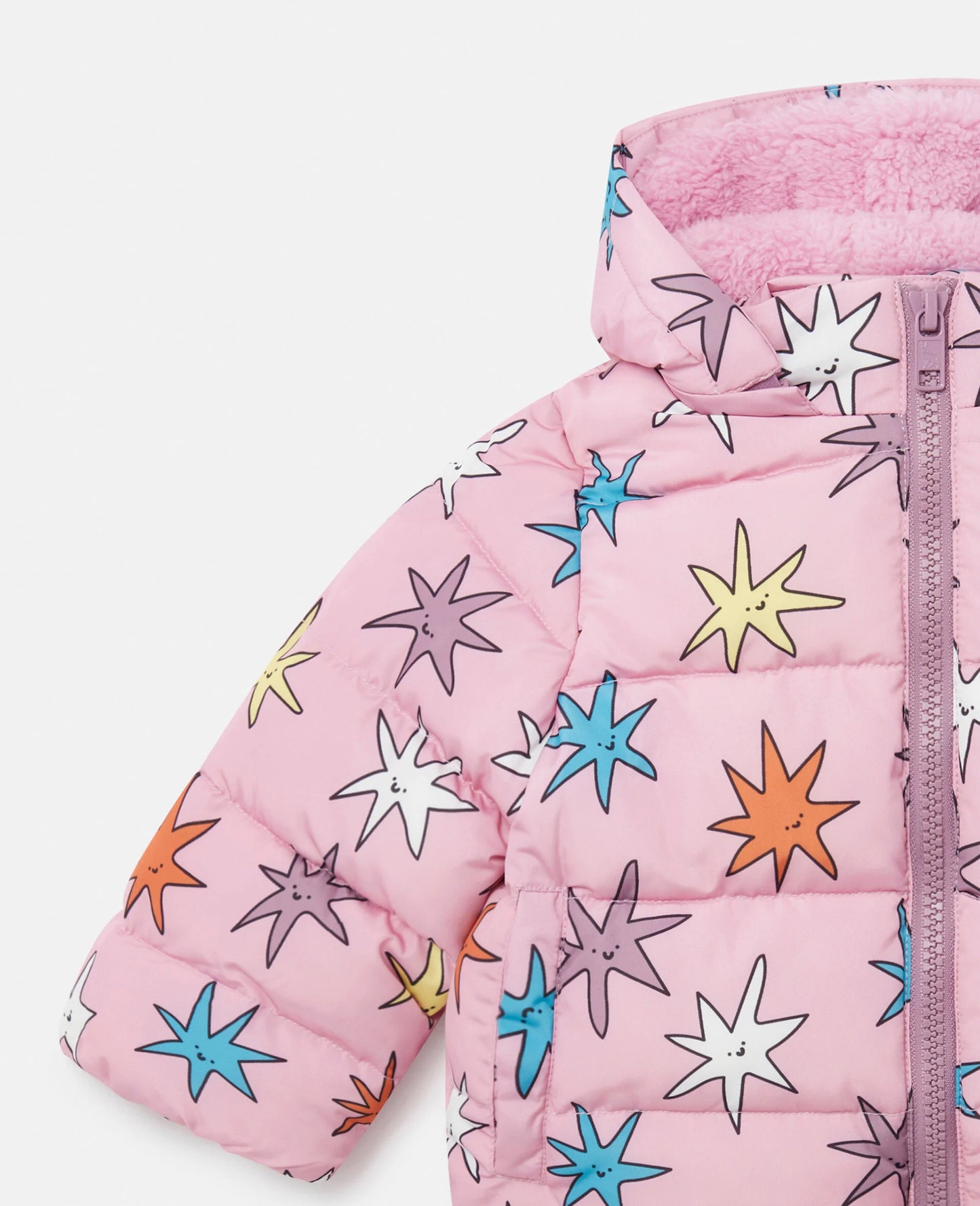 Stella McCartney Puffer Jacke pink Sterne