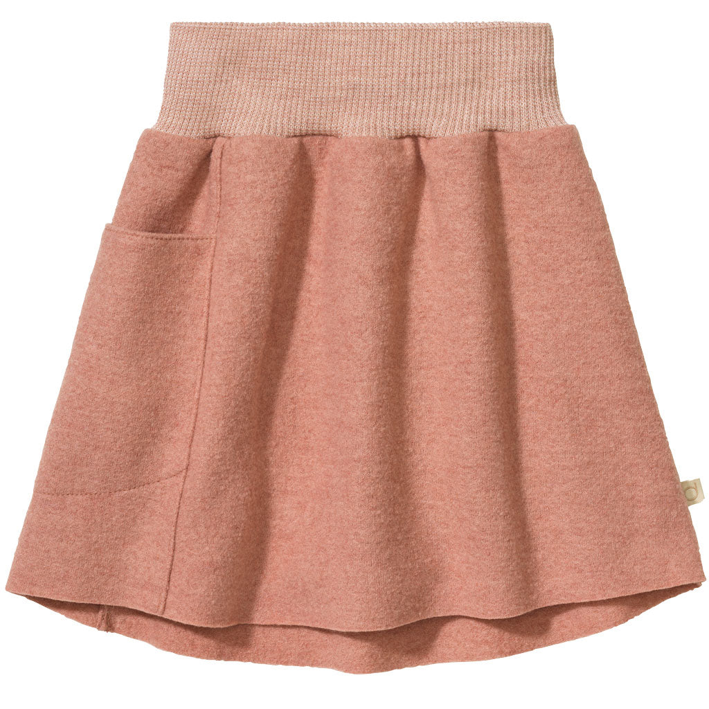 Disana Walk-Rock in Rosa aus 100 % Bio-Merino-Schurwolle – warmer, atmungsaktiver Wollrock für Kinder. Nachhaltiger Winterrock mit weichem Strickbund für hohen Tragekomfort, ideal für kühle Tage und den Alltag. Made in Germany.