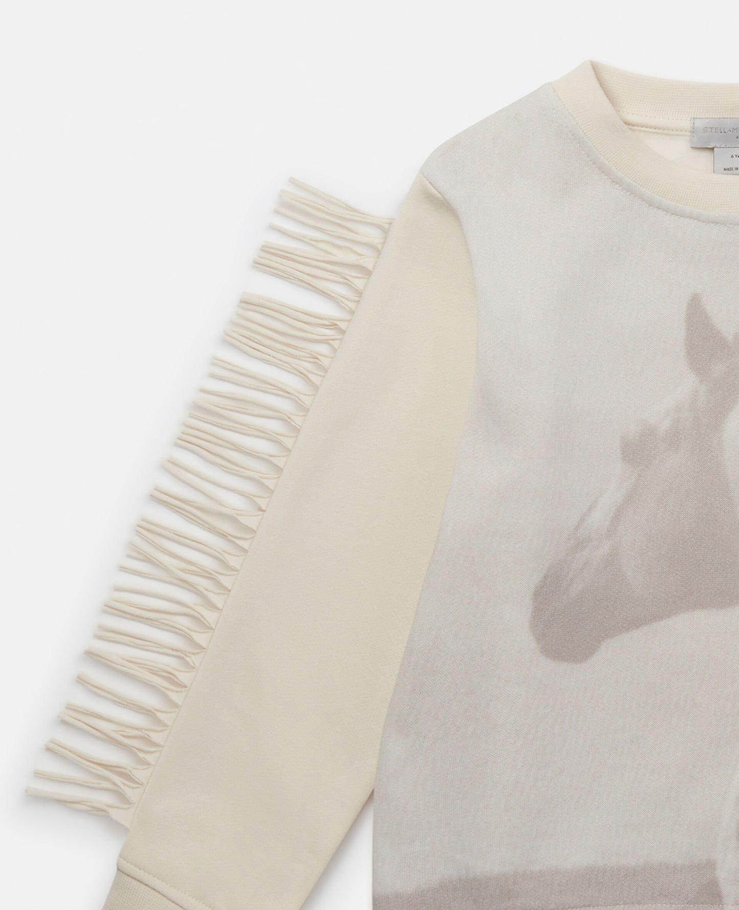 Stella McCartney Sweatshirt Pferd creme