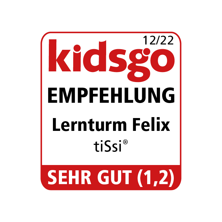 Lernturm Felix - Learning tower - Holz natur | tiSsi® by Schmatzepuffer® "gratis personalisierbar"