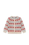 Konges Sløjd Belou Kinder-Strickjacke mit Herzmuster