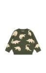 Konges Sløjd Lapis Kinder-Wollpullover in Dino Vert